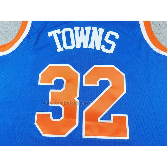 Camiseta New York Knicks Karl-Anthony Towns #32 Icon 2024-25 Azul
